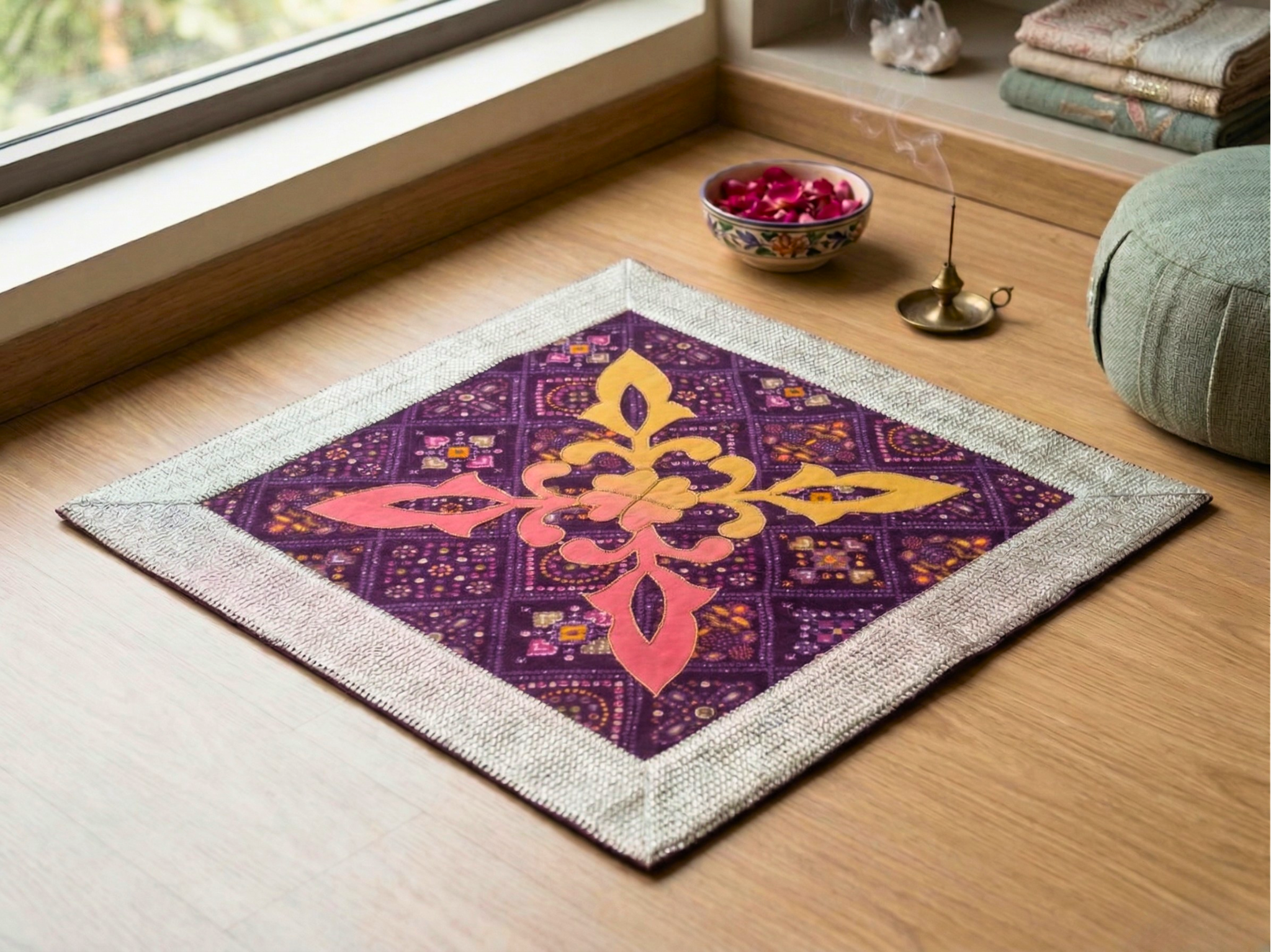 Celestial Bandhani Ritual Aasan (Pack of 6) – Ritual Aasan by Grandeur