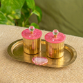 Rose Quartz Radiance Jars – Decorative Jar by Grandeur