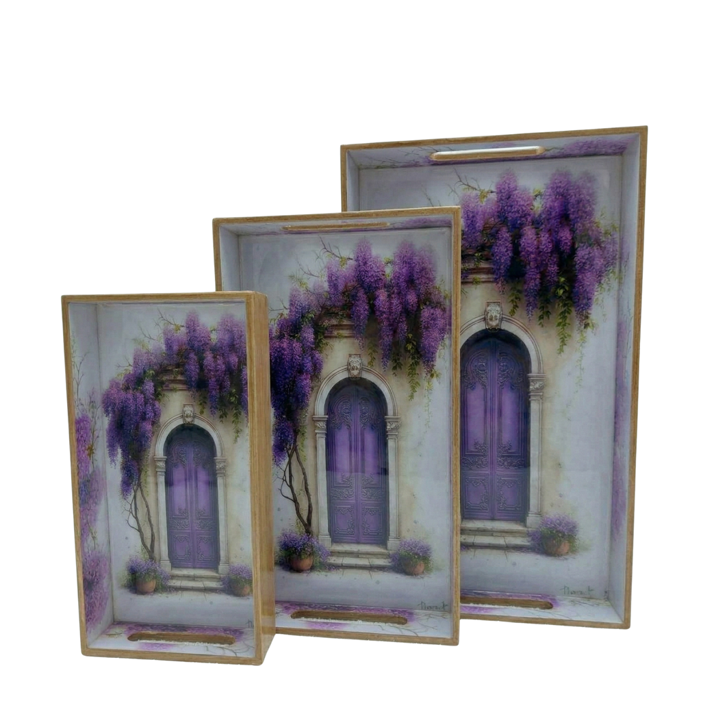 Wisteria Manor Nesting Trays – Decorative Tray by Grandeur