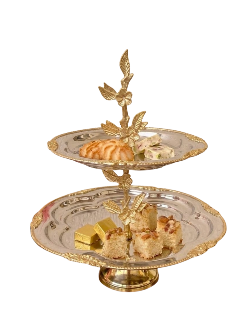 Heritage Gilded Flora Tiered Stand – Tiered Stand by Grandeur