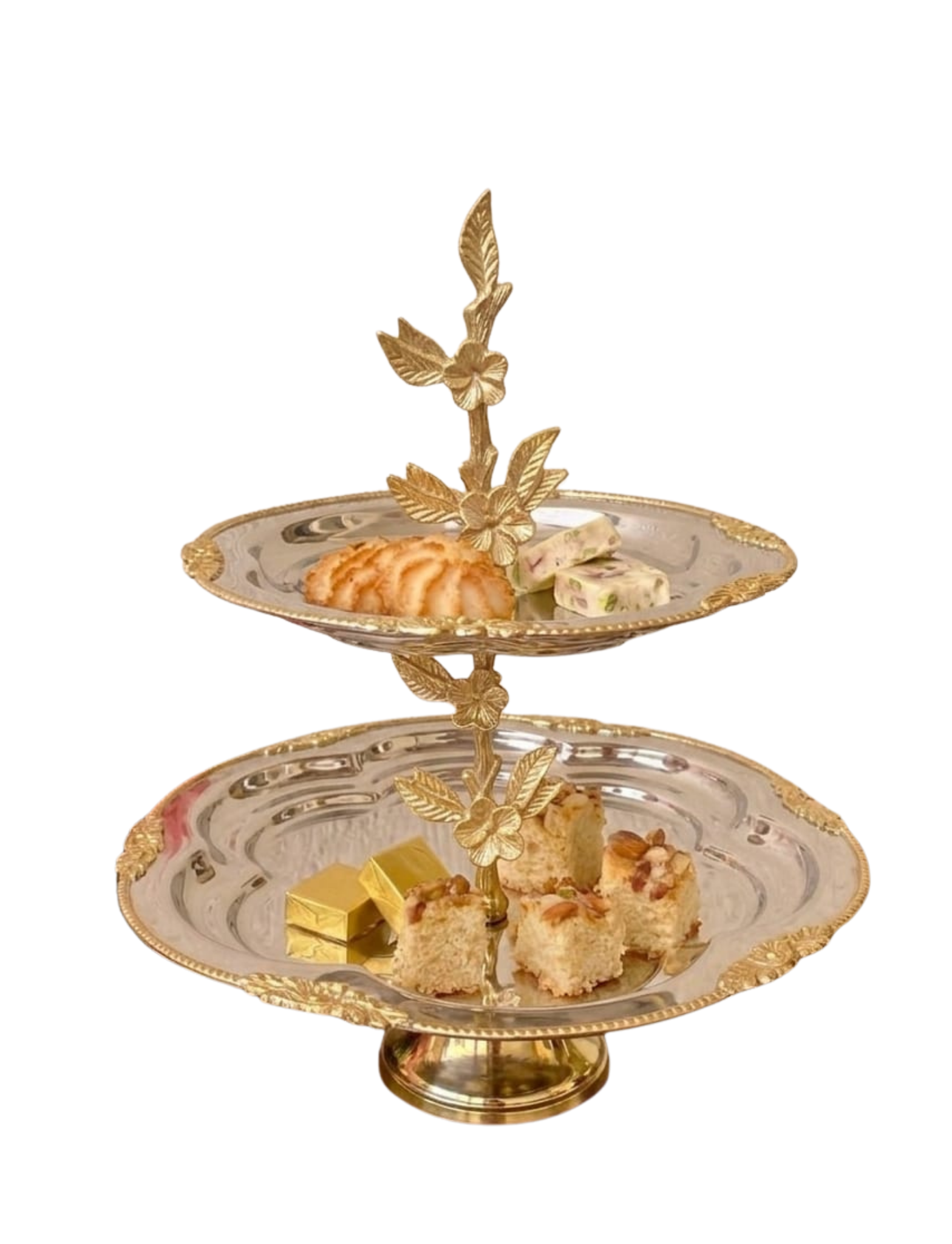 Heritage Gilded Flora Tiered Stand – Tiered Stand by Grandeur