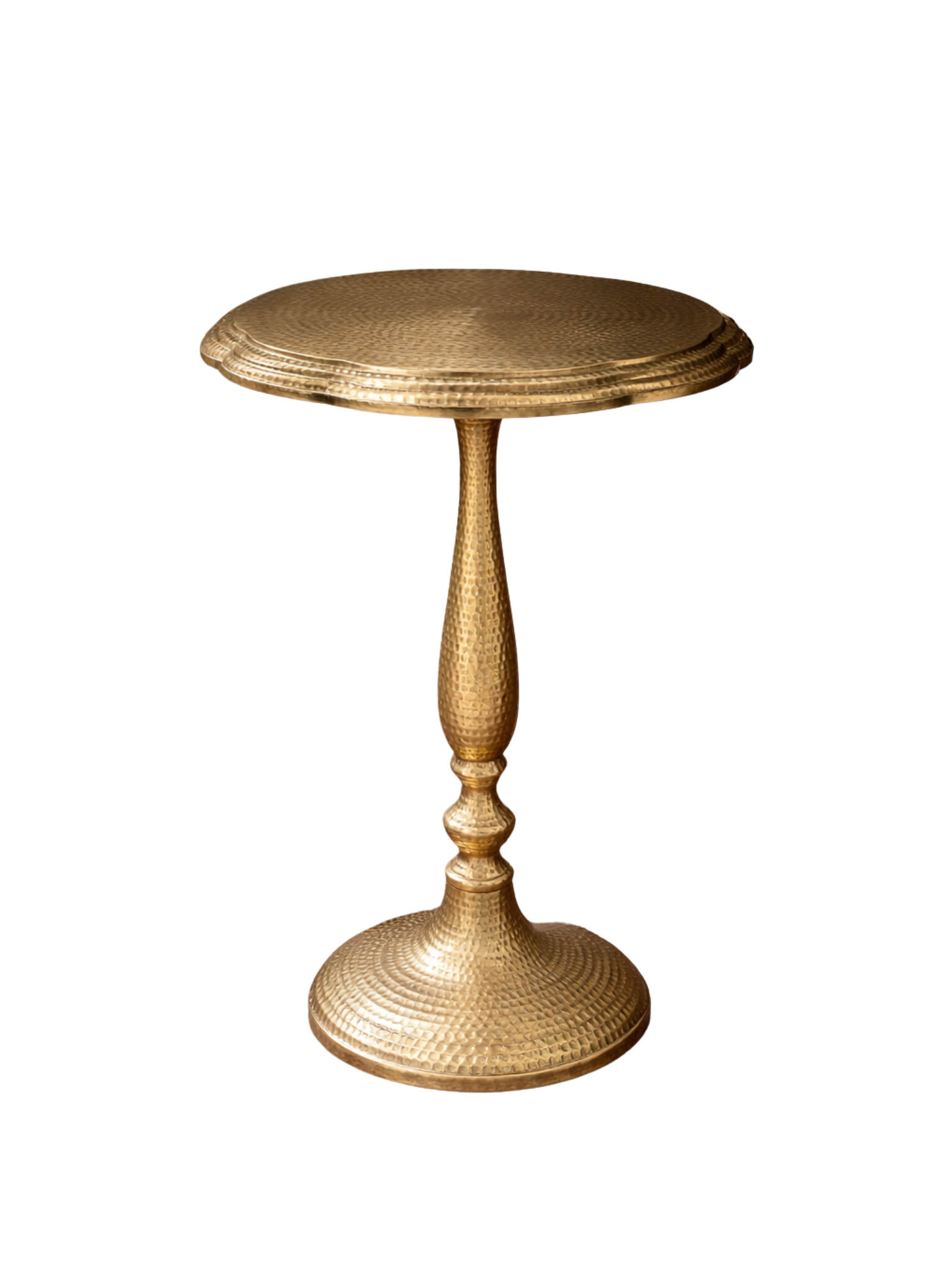 Hammered Heritage Pedestal Stool – Accent Stool by Grandeur