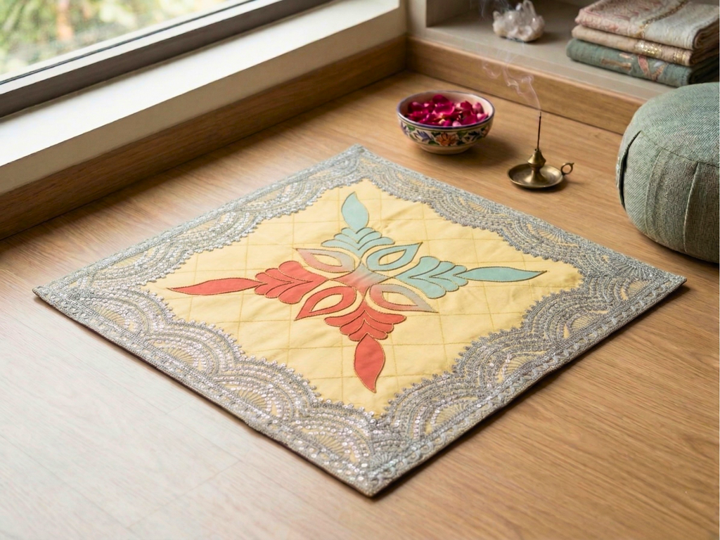 Solar Serenity Quilted Aasan (Pack of 6) – Ritual Aasan by Grandeur