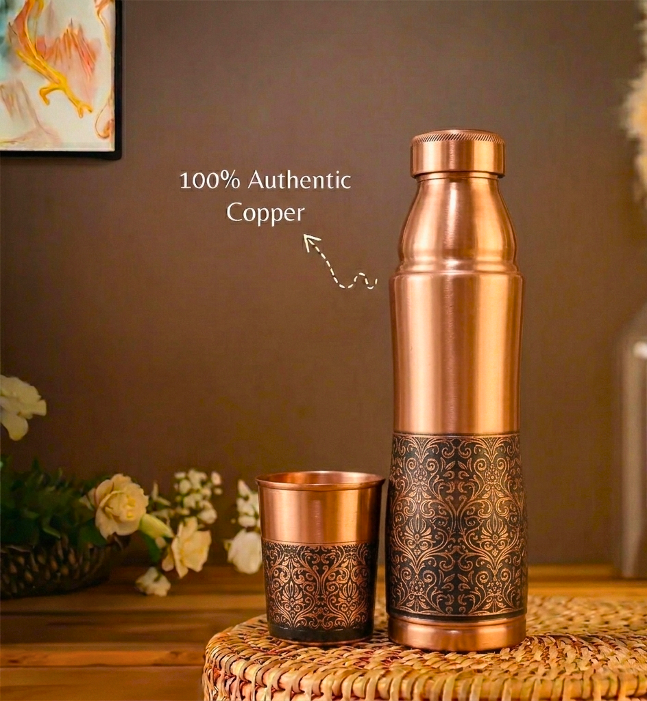 Antique Damask Copper Set – Drinkware by Grandeur