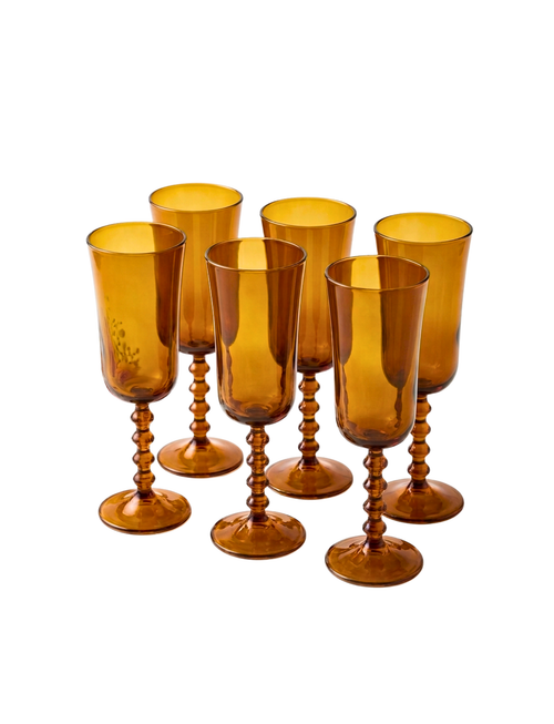 Amber Heritage Glasses (Pack of 6) (Copy)