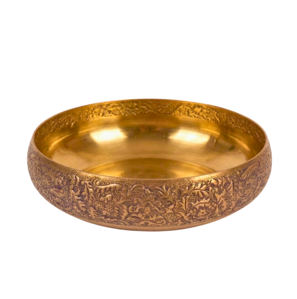 Antique Floral Heritage Urli – Decorative Urli by Grandeur