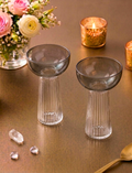 Smoked Ribbed Glasses (Pack of 6) – Glassware by Grandeur