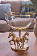 Equine Grandeur Crystal Bowl – Decorative Bowl by Grandeur