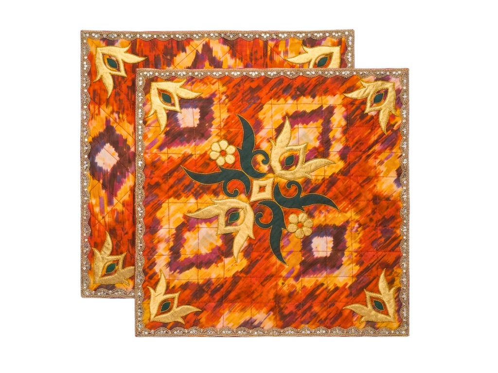 Amber Ikat Heritage Aasan (Pack of 6) – Ritual Aasan by Grandeur