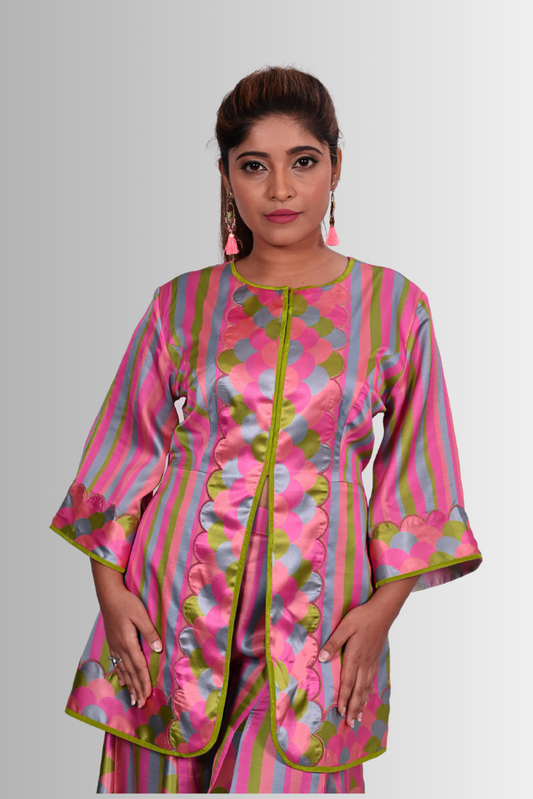 Multi color kali sharara set