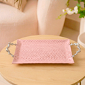 Blush Artisan Etched Tray (Set of 2) – Decorative Tray by Grandeur