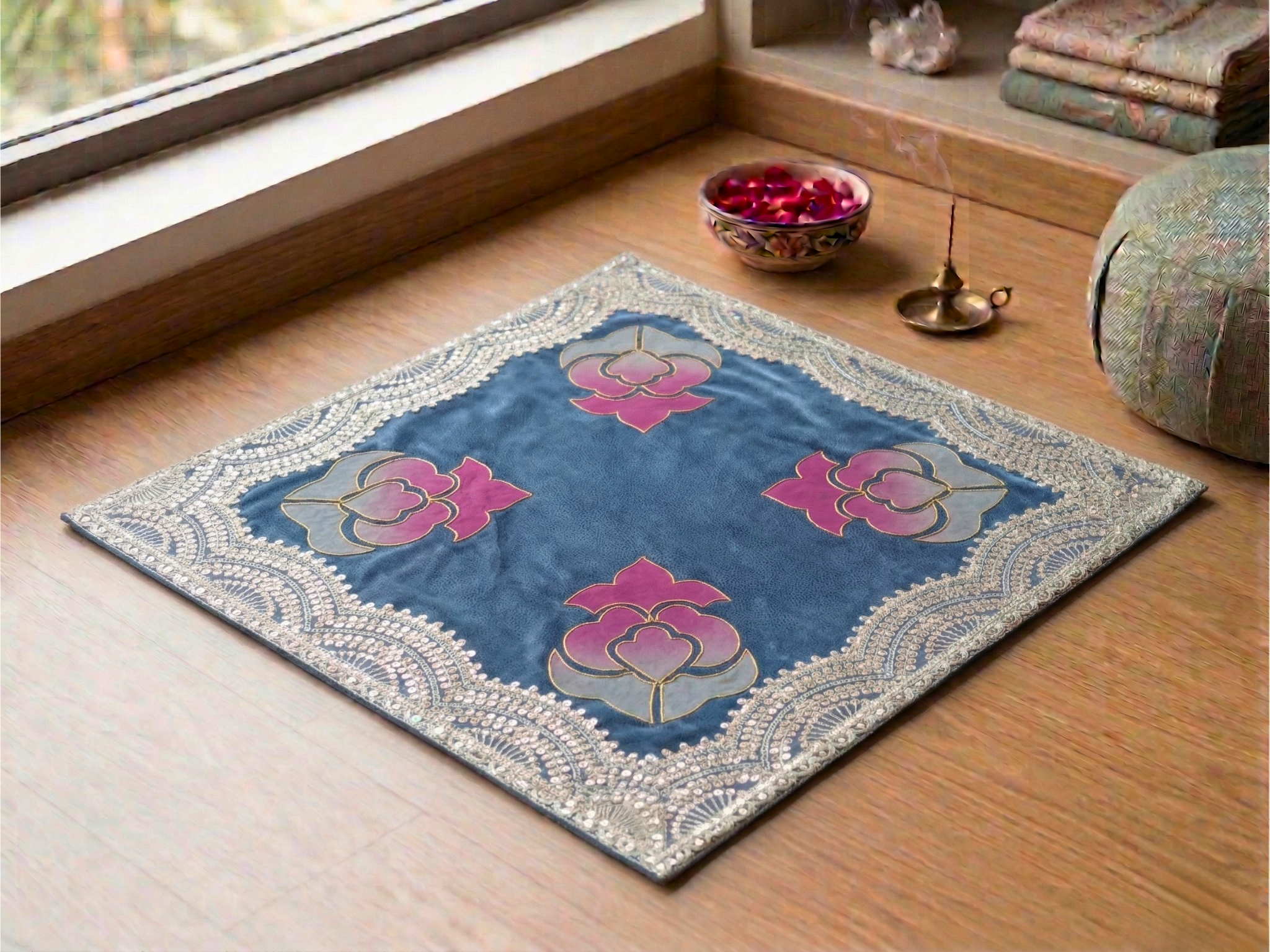 Celestial Slate Heritage Aasan (Pack of 6) – Ritual Aasan by Grandeur