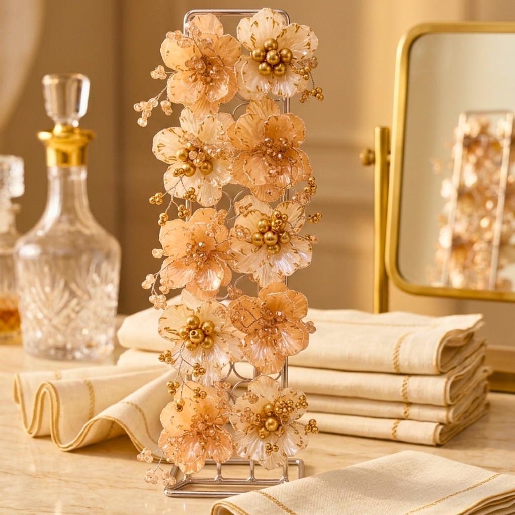 Gilded Petal Tower Napkin Holder – Napkin Holder by Grandeur