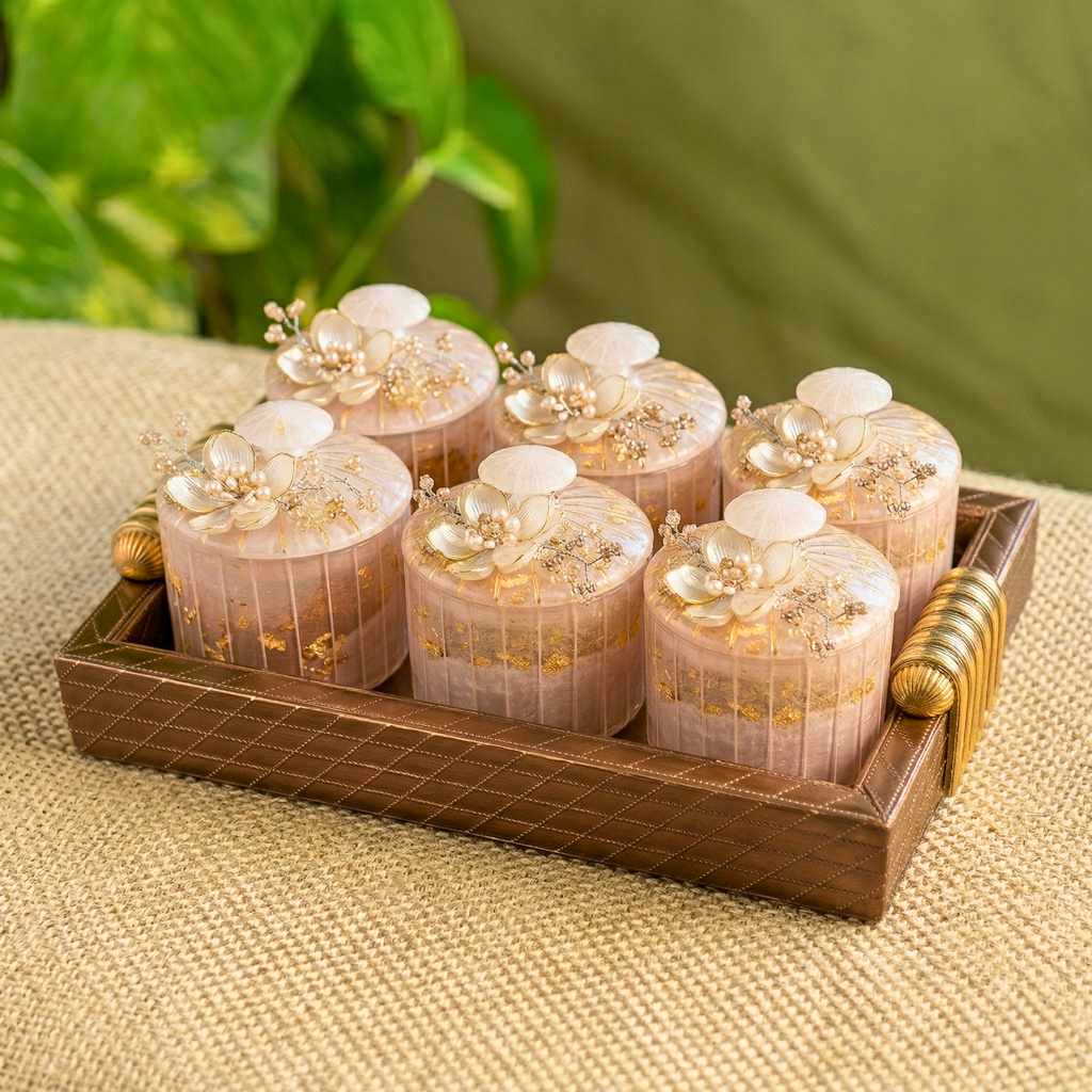 Gilded Blossom Jars – Decorative Jar by Grandeur