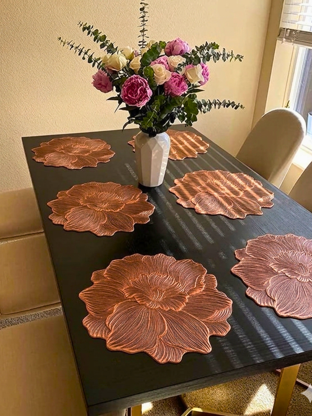 Monstera Leaf Artisanal Table Mat (Pack of 6) – Table Mat by Grandeur