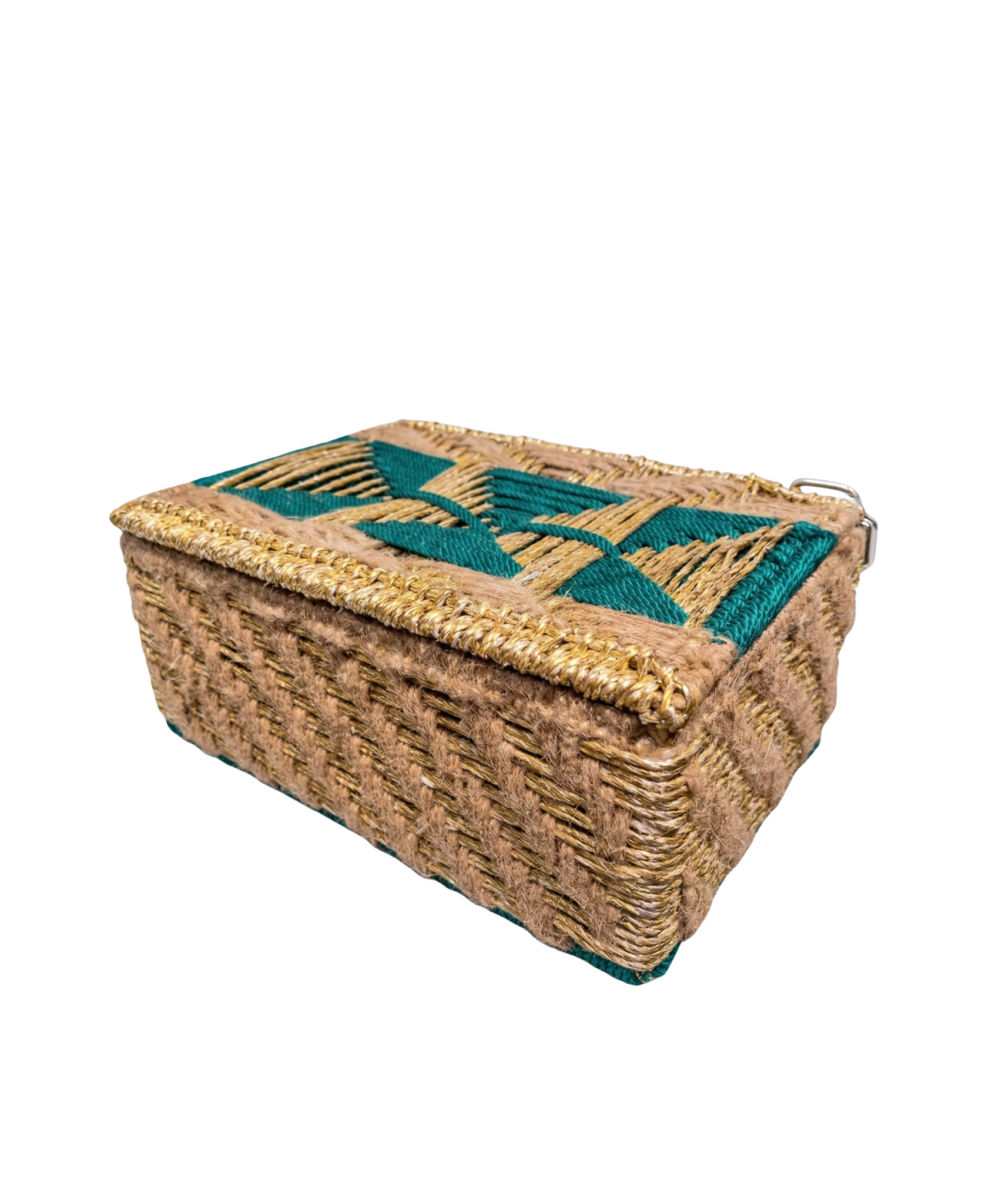 Artisan Geometric Woven Trunk – Decorative Trunk by Grandeur