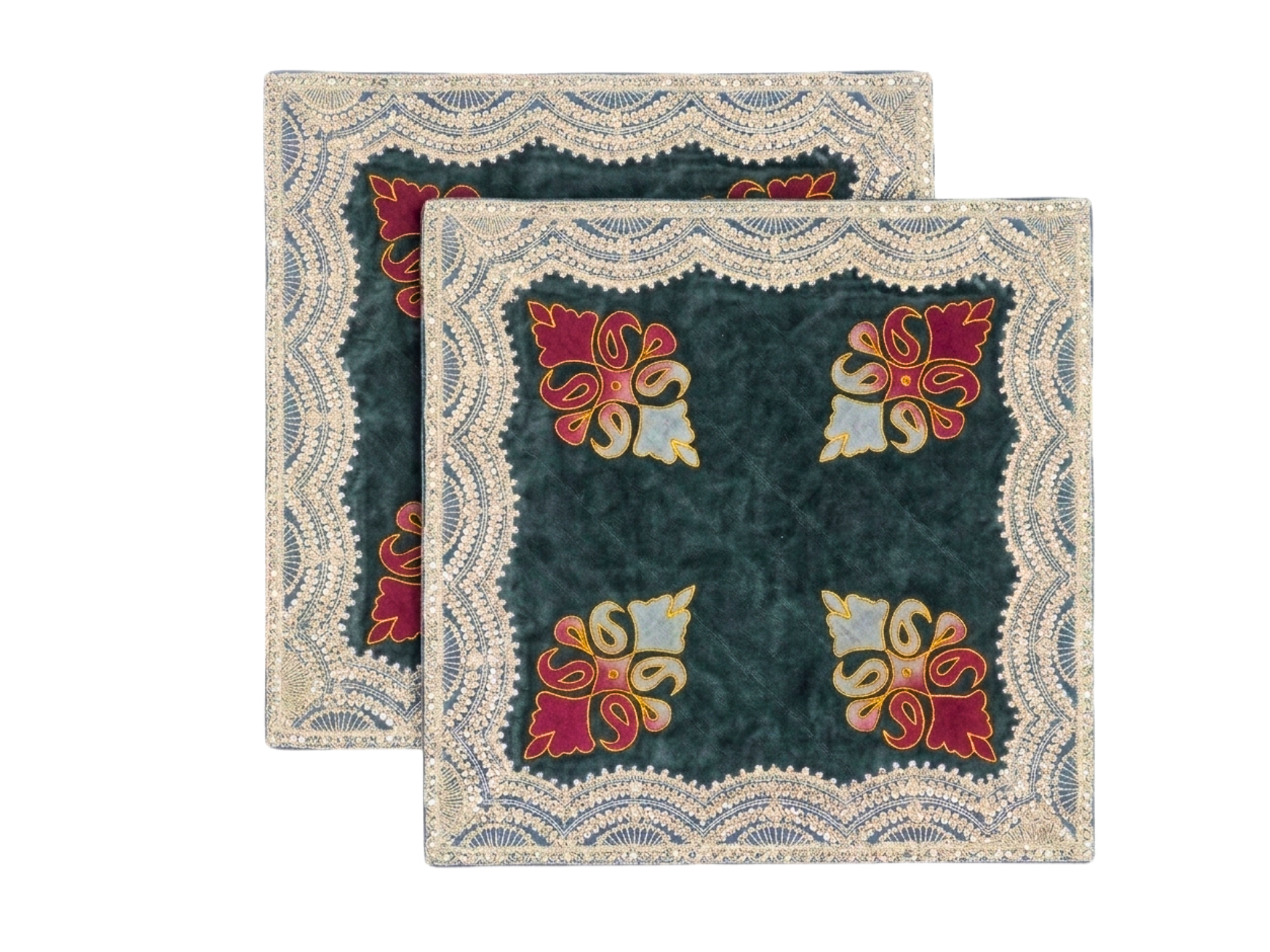 Midnight Emerald Aasan (Pack of 6) – Ritual Aasan by Grandeur