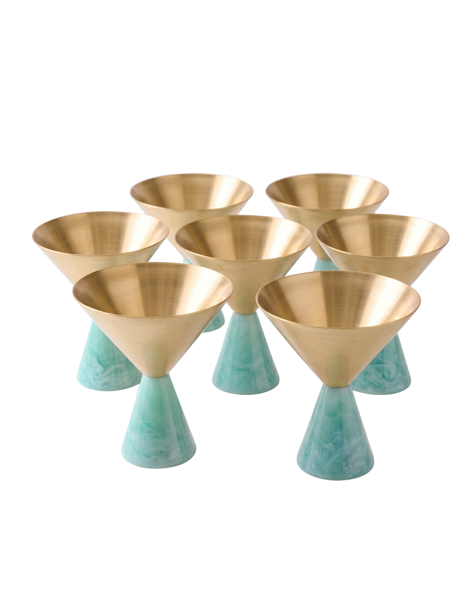 Gilded Jade Conical Glasses (Pack of 6) – Glassware by Grandeur