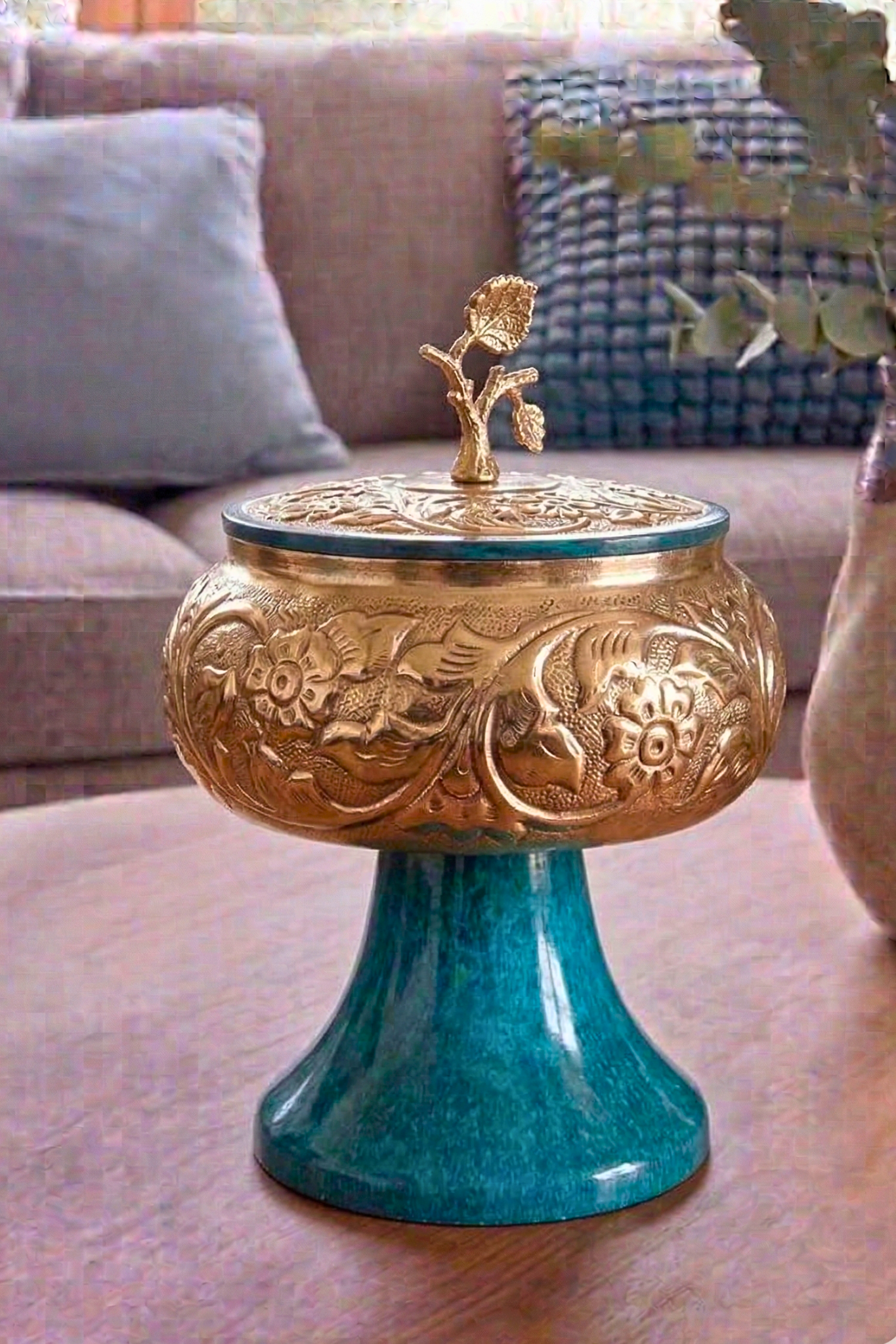 Royal Turquoise Bowl – Decorative Bowl by Grandeur