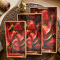 Crimson Summer Watermelon Trays – Decorative Tray by Grandeur
