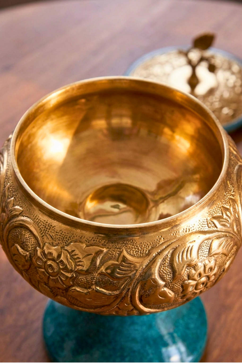 Royal Turquoise Bowl – Decorative Bowl by Grandeur