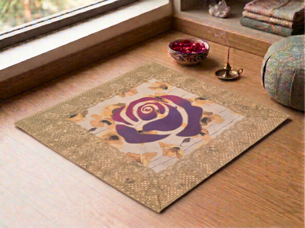 Mystic Rose Heritage Aasan (Pack of 6) – Ritual Aasan by Grandeur