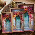 Bougainvillea Passage Trays – Decorative Tray by Grandeur