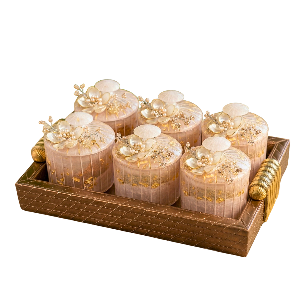 Gilded Blossom Jars – Decorative Jar by Grandeur