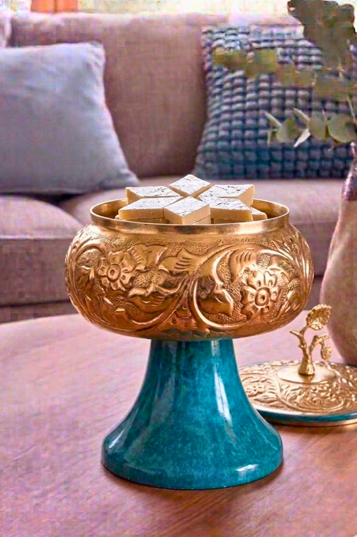 Royal Turquoise Bowl – Decorative Bowl by Grandeur