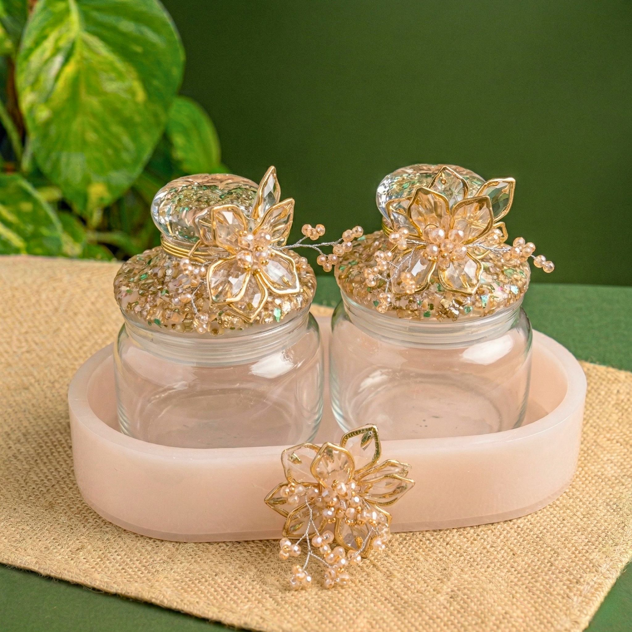 Gilded Flora Jars – Decorative Jar by Grandeur