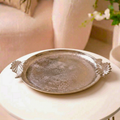 Silver Lotus Hammered Tray – Decorative Tray by Grandeur