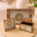 Foliage Hand-Etched Tableware Set – Decorative Tray by Grandeur