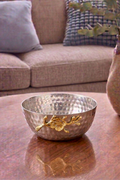 Gilded Blossom Hammered Bowl – Decorative Bowl by Grandeur