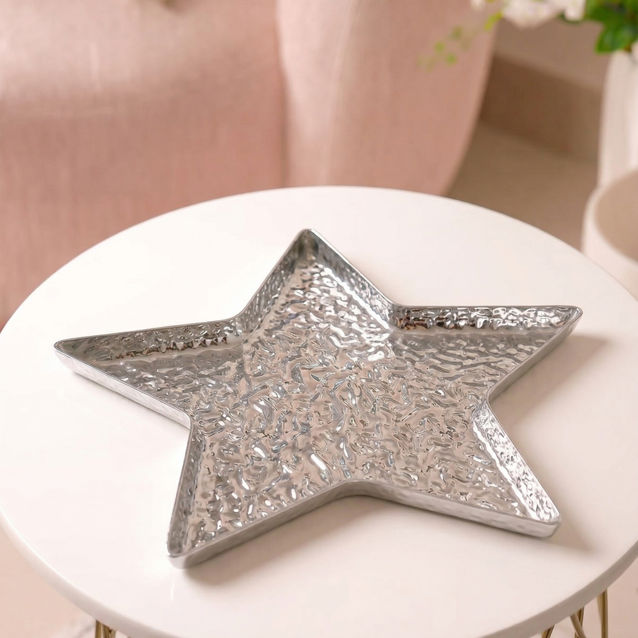 Silver Celestial Star Tray – Decorative Tray by Grandeur