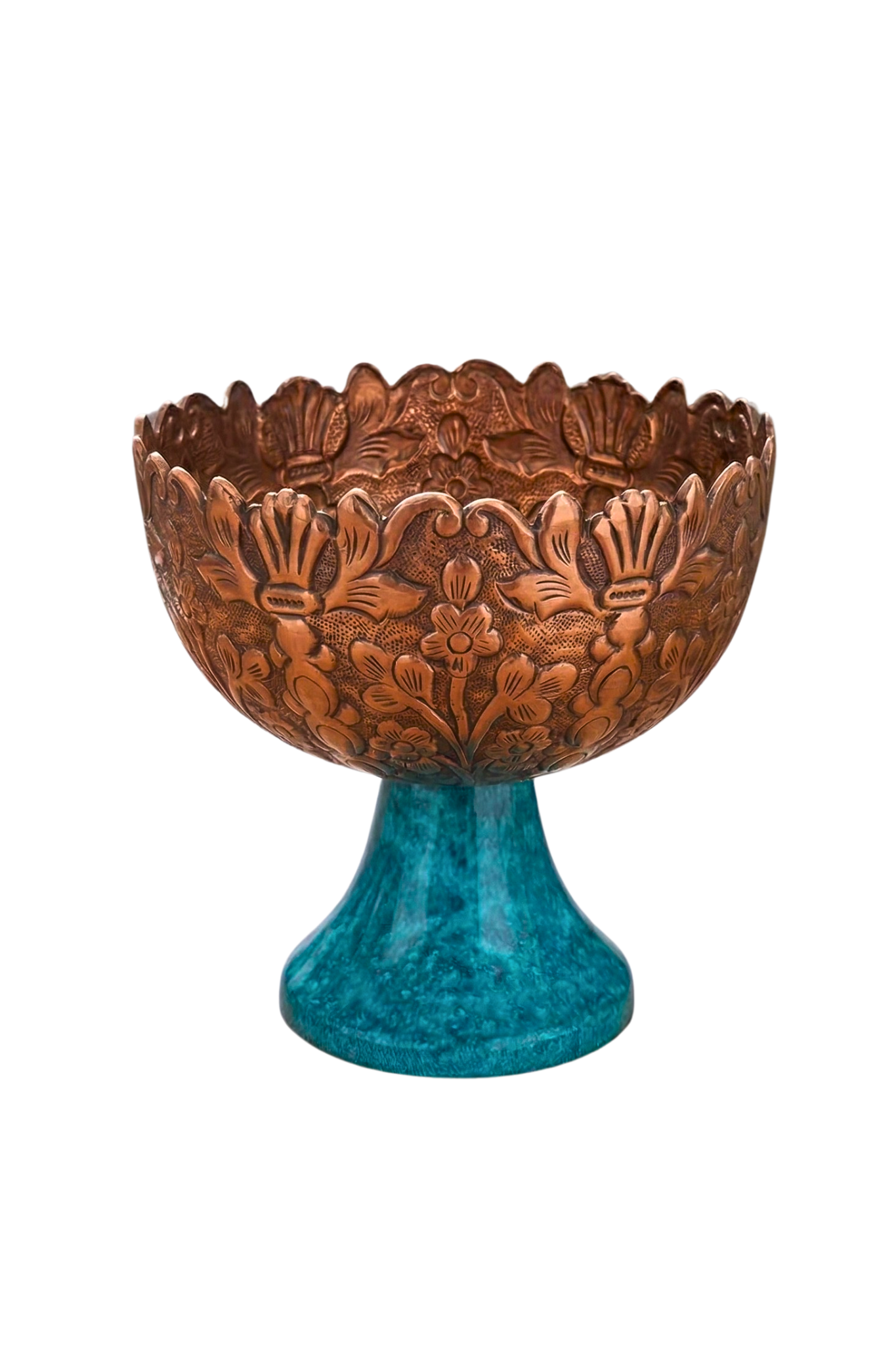 Heritage Copper Flora Bowl – Decorative Bowl by Grandeur