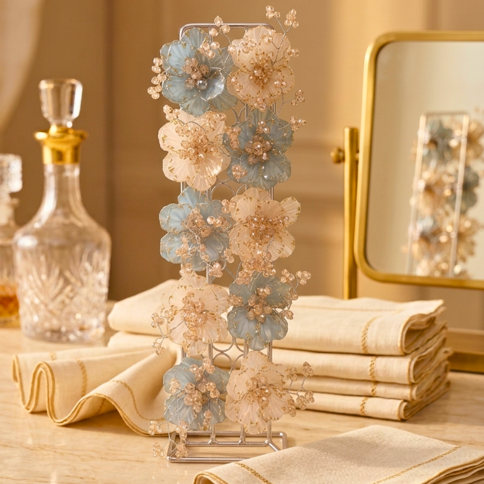 Celestial Bloom Tower Napkin Holder – Napkin Holder by Grandeur