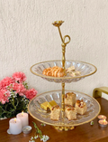 Gilded Crystal Rose Tiered Stand – Tiered Stand by Grandeur