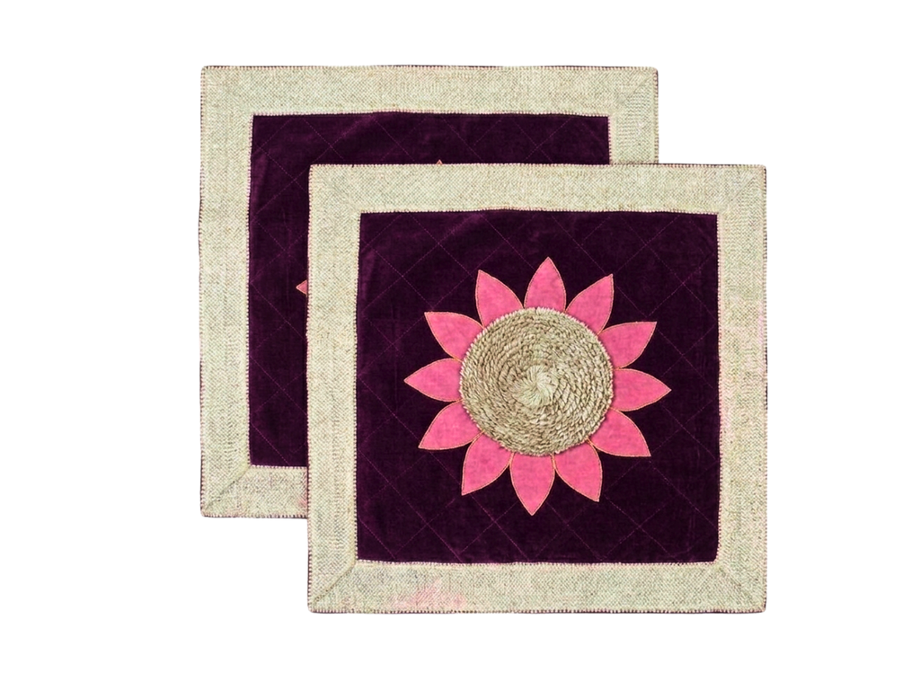 Majestic Plum 3D Lotus Aasan (Pack of 6) – Ritual Aasan by Grandeur
