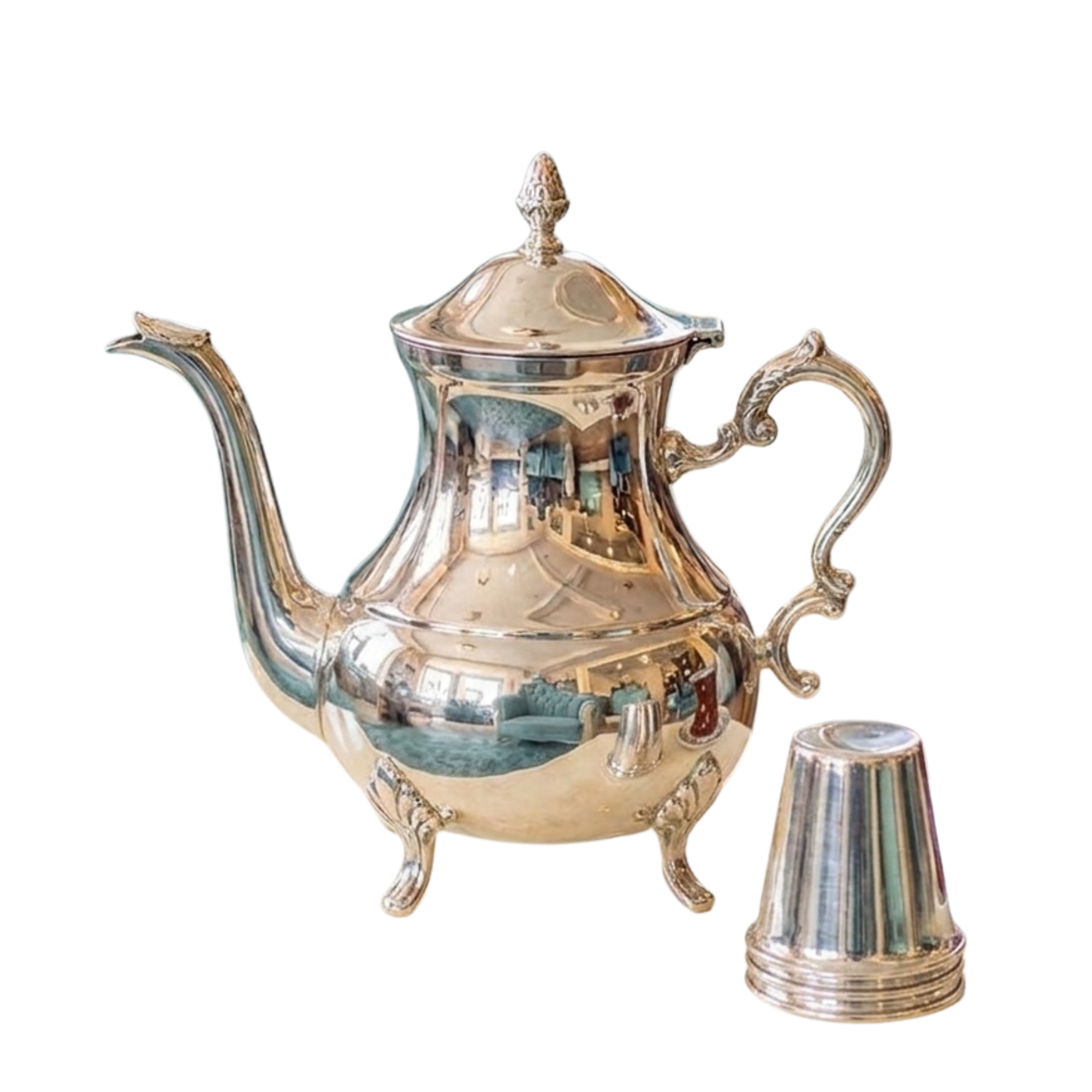 Heritage Silver Polished Teapot – Tea Set by Grandeur