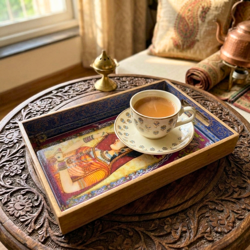 Regal Lotus Queen Trays – Decorative Tray by Grandeur
