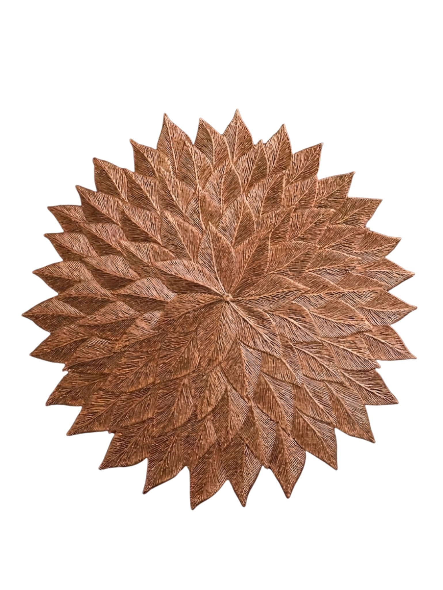 Golden Foliage Sculptural Table Mat (Pack of 6) – Table Mat by Grandeur