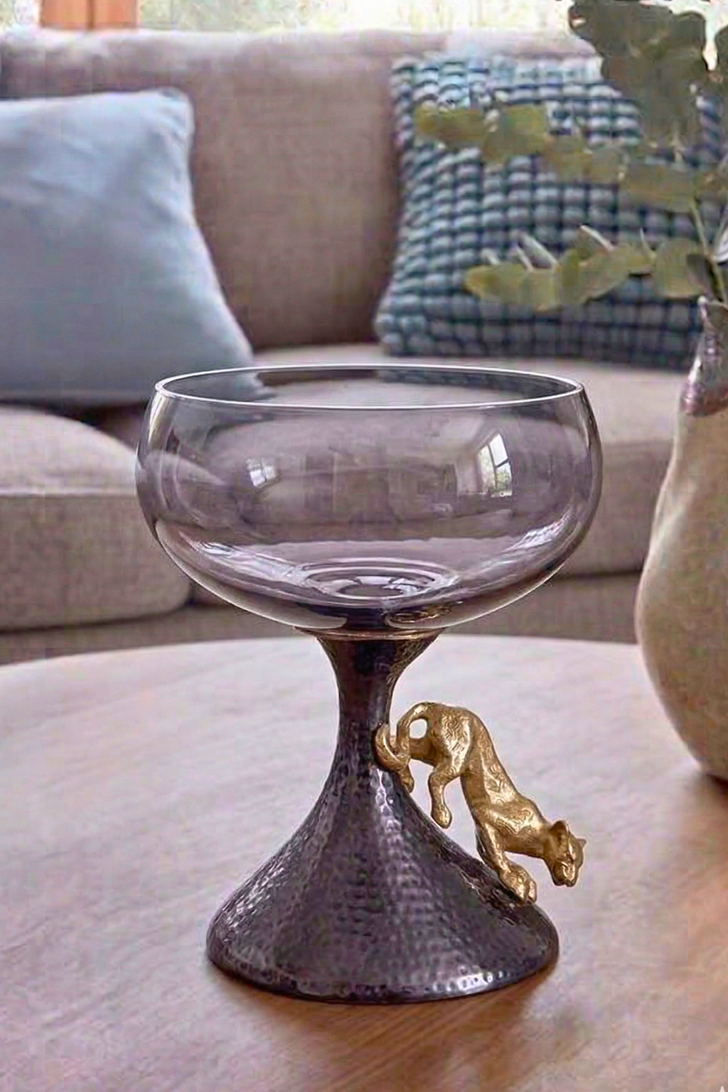 Midnight Panther Crystal Bowl – Decorative Bowl by Grandeur