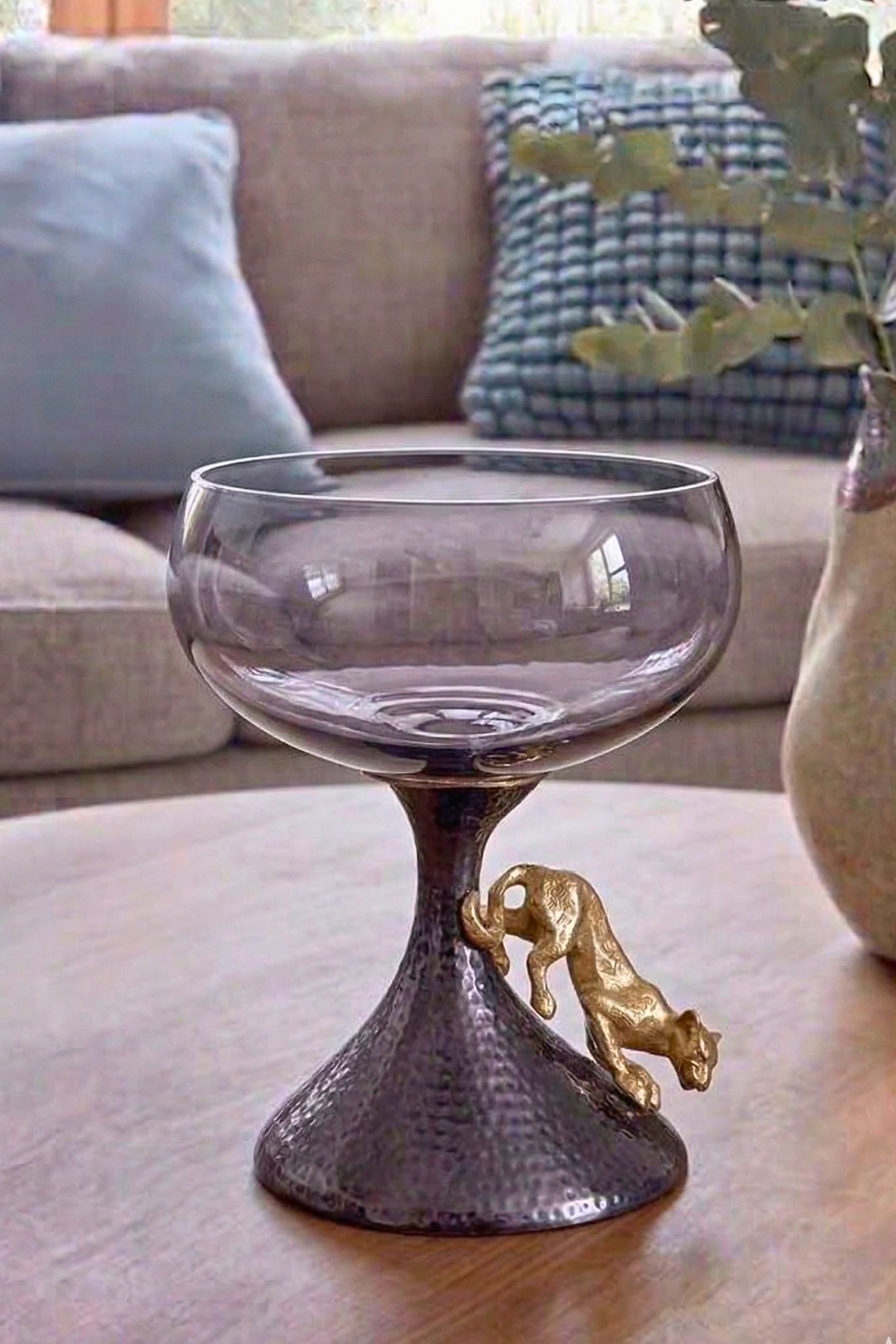 Midnight Panther Crystal Bowl – Decorative Bowl by Grandeur