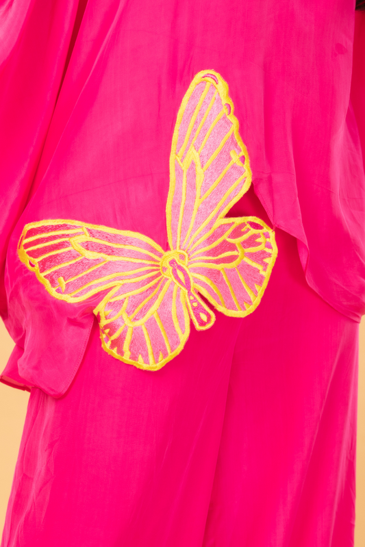 Neon pink butterfly co-ord set