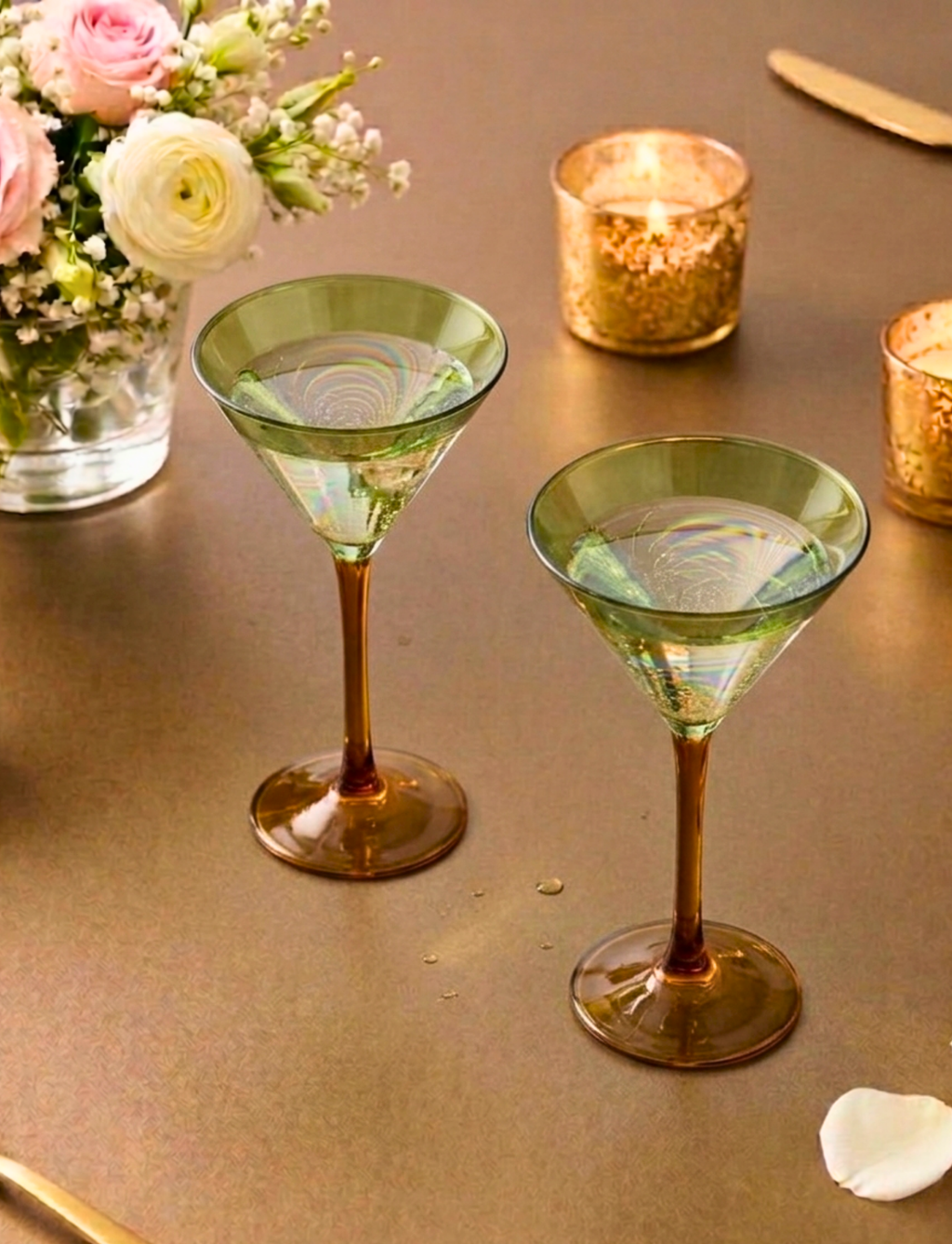 Sage Green Martini Glasses (Pack of 6) – Glassware by Grandeur