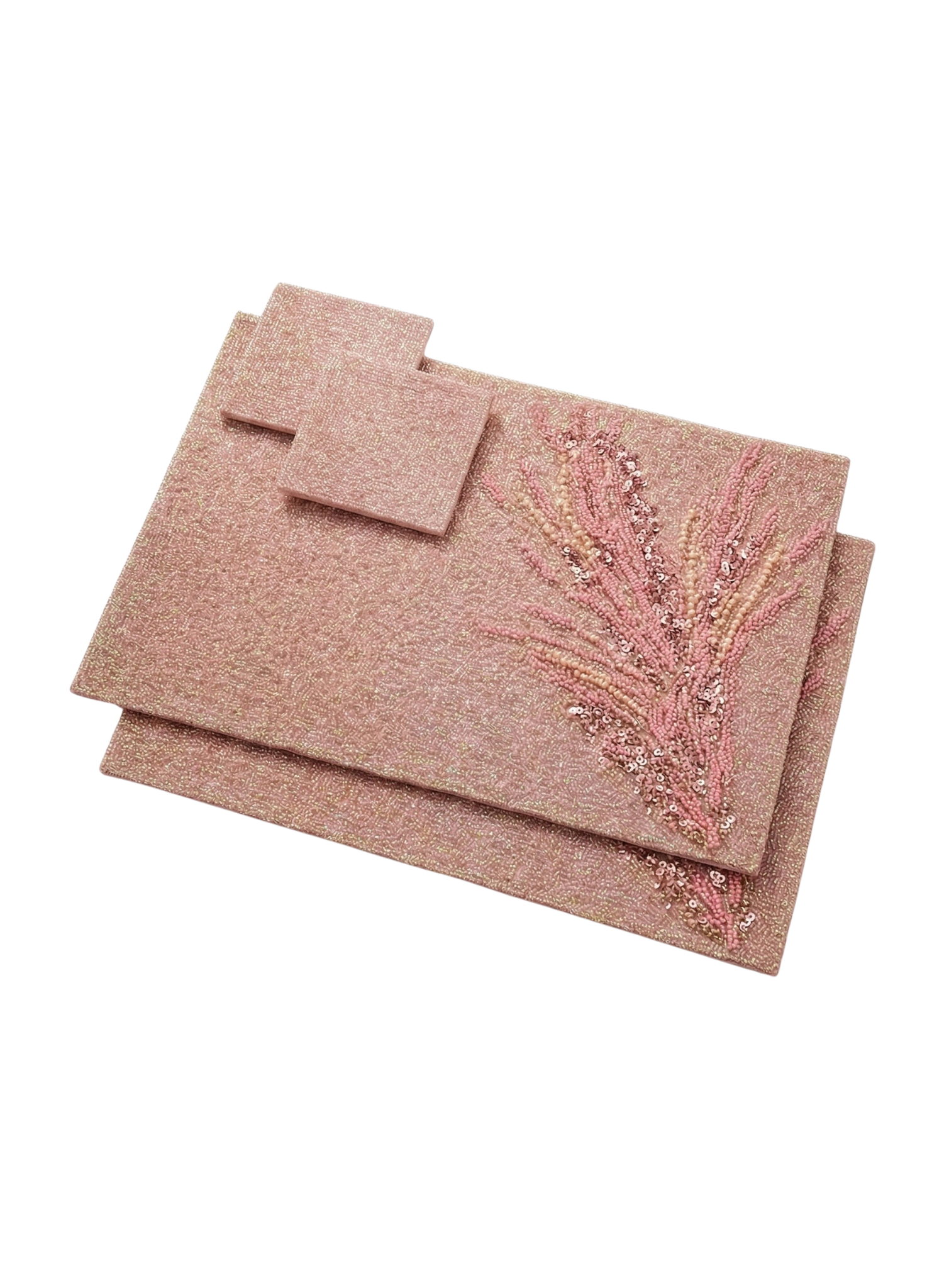 Rose Quartz Beaded Table Mat (Pack of 6) – Table Mat by Grandeur