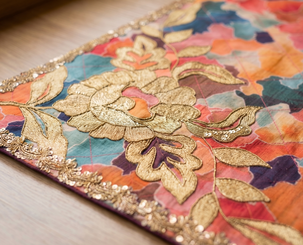Sunset Mosaic Floral Aasan (Pack of 6) – Ritual Aasan by Grandeur
