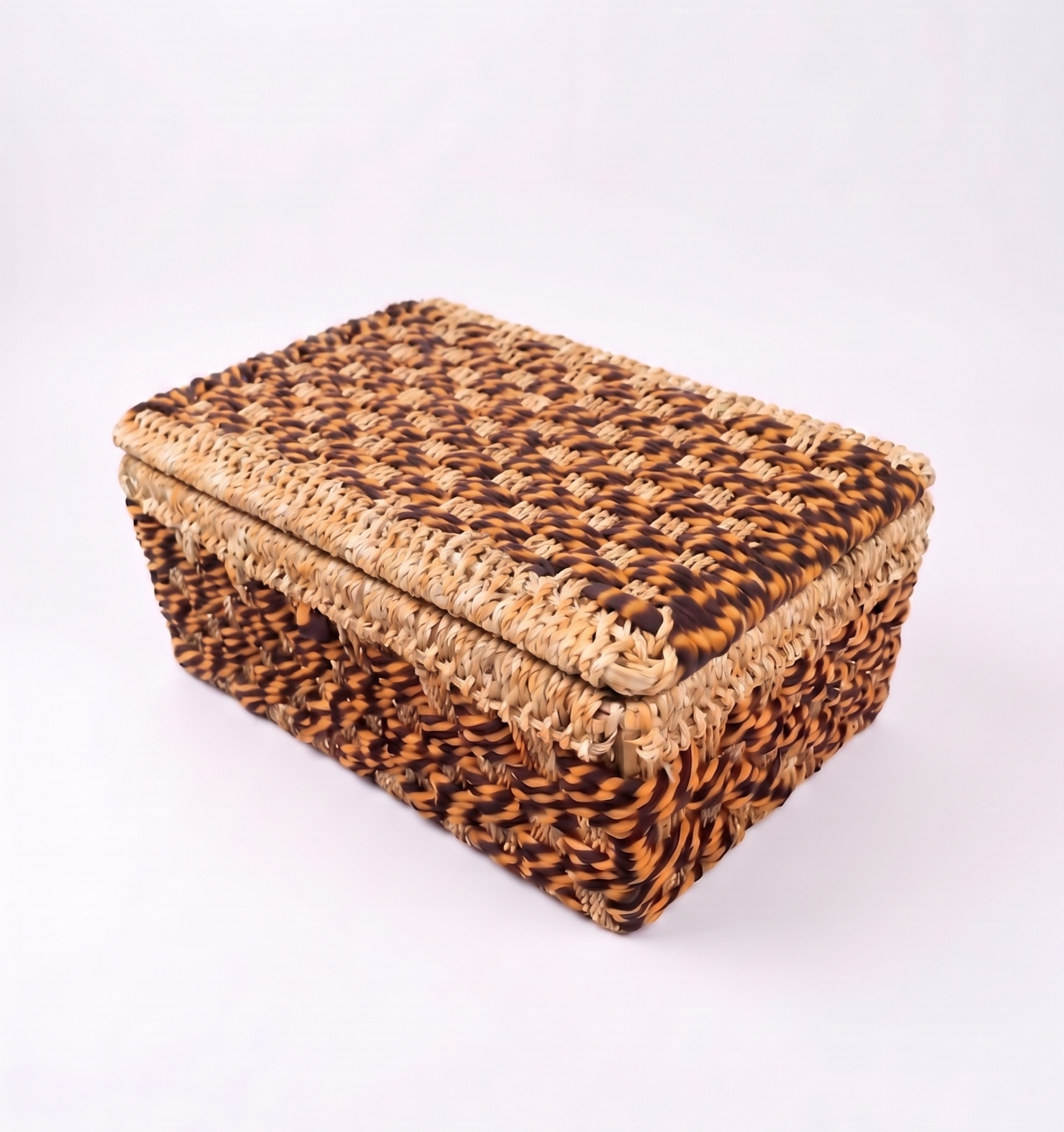 Amber Safari Artisan Woven Trunk – Decorative Trunk by Grandeur