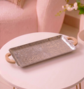 Astral Bloom Rectangular Tray – Decorative Tray by Grandeur