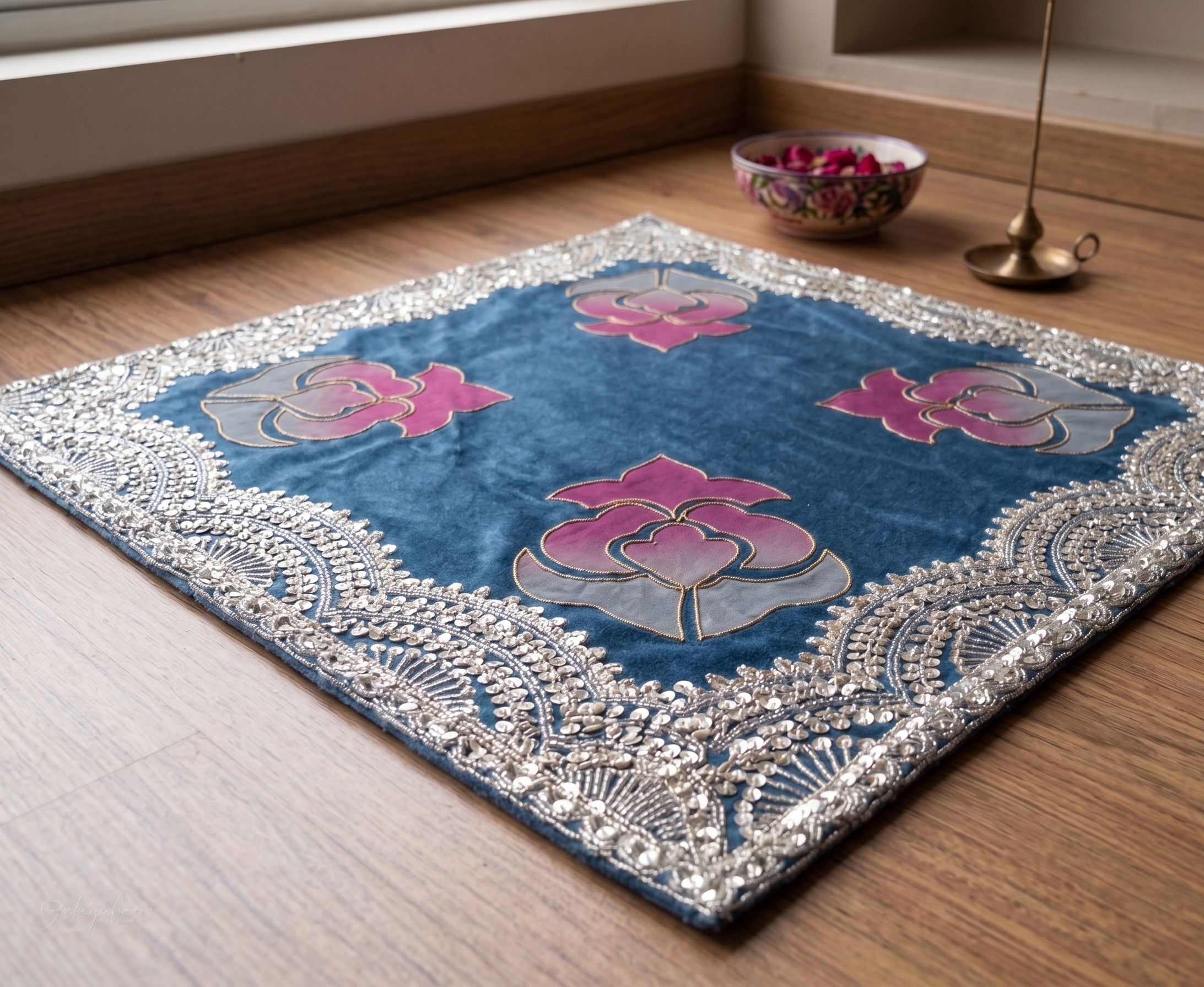 Celestial Slate Heritage Aasan (Pack of 6) – Ritual Aasan by Grandeur